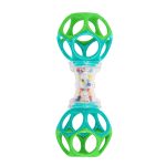 Bright Starts Rattle and Shake Barbell Toy - Pretty in Pink, Ages 3 Months + - Image 2